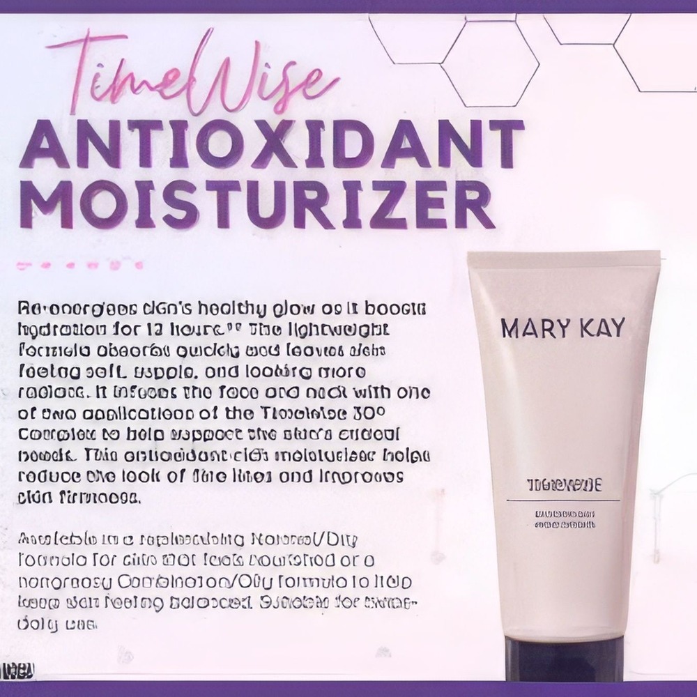MARY KAY TimeWise Antioxidant Moisturizer Unisex 3oz Pink Normal to Dry Skin - Picture 3 of 6
